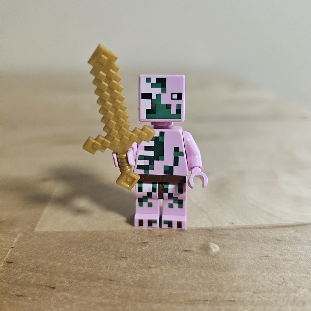 Lego Zombie Pigman Minifigure, Minecraft MIN021 W/ Sword